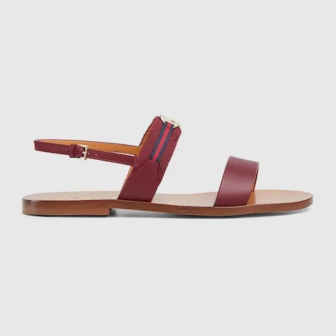 Sandal With Interlocking G And Web