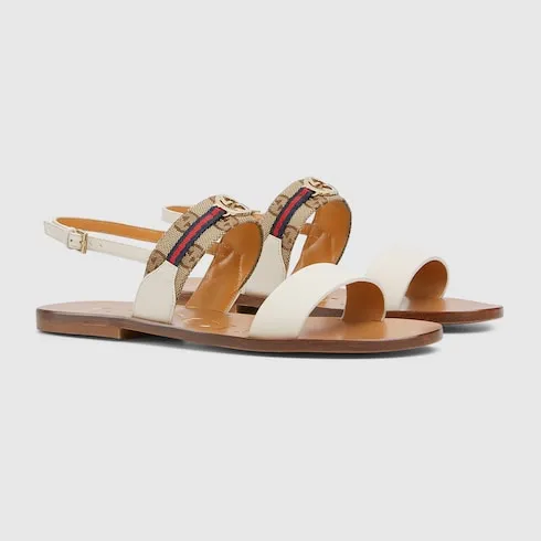 Sandal With Interlocking G And Web