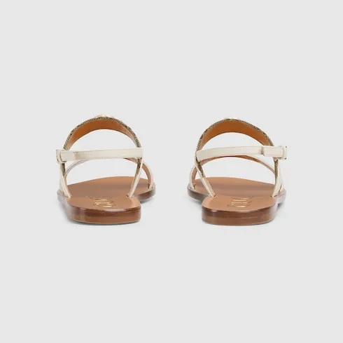 Sandal With Interlocking G And Web