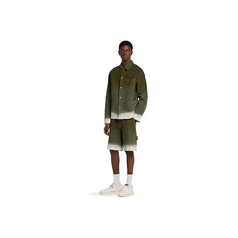 Bleached Gg Cotton Denim Jacquard Shorts