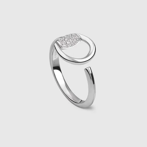 Gucci Horsebit Diamond 18K Ring