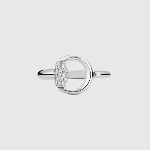 Gucci Horsebit Diamond 18K Ring