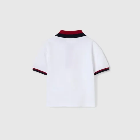 Baby Cotton Polo Shirt With Web