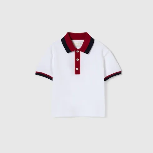 Baby Cotton Polo Shirt With Web