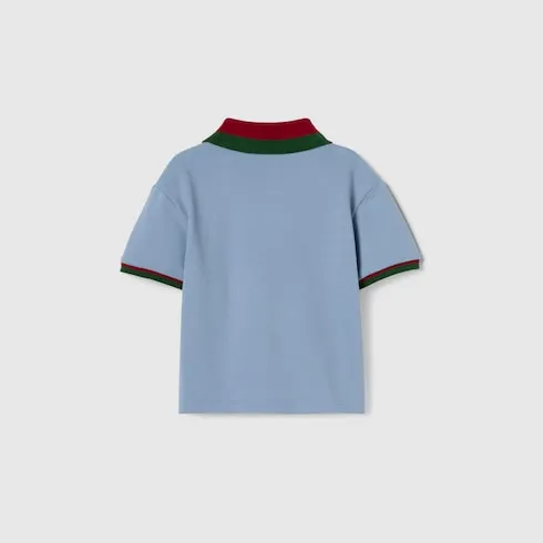 Baby Cotton Polo Shirt With Web