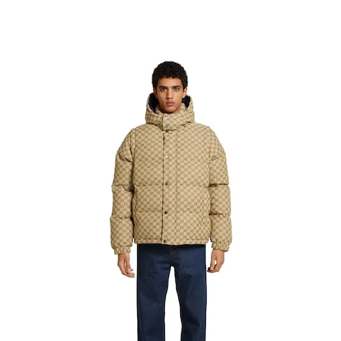 Gg Canvas Down Jacket