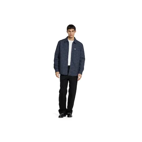 Wool Flannel Zip Jacket With Embroidery