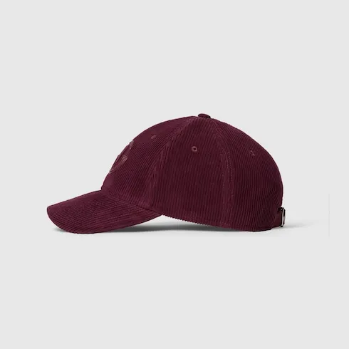 Velvet Baseball Hat With Embroidery