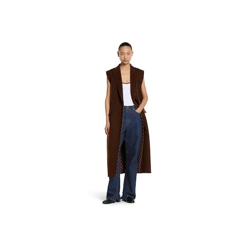 Long Silk Wool Gilet