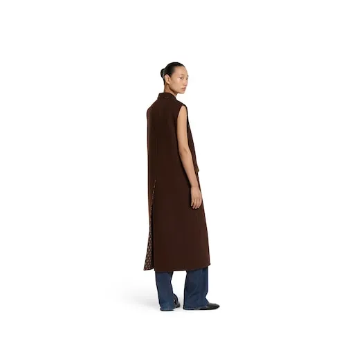 Long Silk Wool Gilet