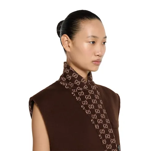 Long Silk Wool Gilet
