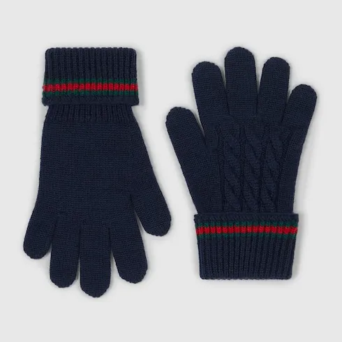 Children's Wool Gloves With Web