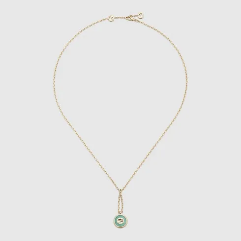 Gucci Interlocking 18K Pendant Necklace