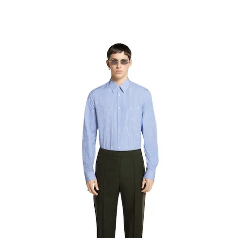 Cotton Poplin Shirt With Embroidery