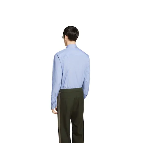 Cotton Poplin Shirt With Embroidery