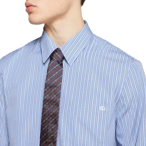 Cotton Poplin Shirt With Embroidery