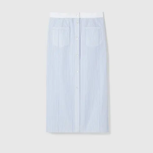 Gucci Cotton Fil Coupé Skirt