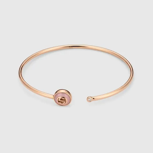 Gucci Interlocking 18K Bangle Bracelet