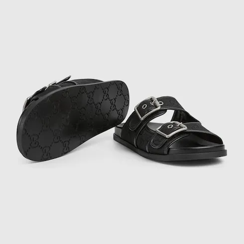 Slide Sandal With Buckles