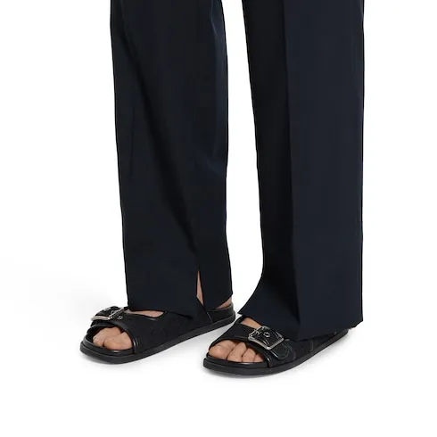 Slide Sandal With Buckles