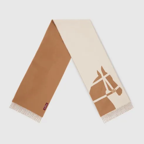 Wool Scarf With Jacquard Motif