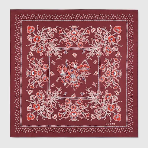Printed Silk Twill Carré