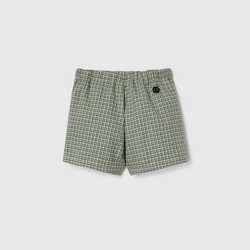 Baby Check Cotton Shorts