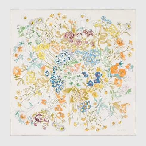Printed Silk Twill Carré
