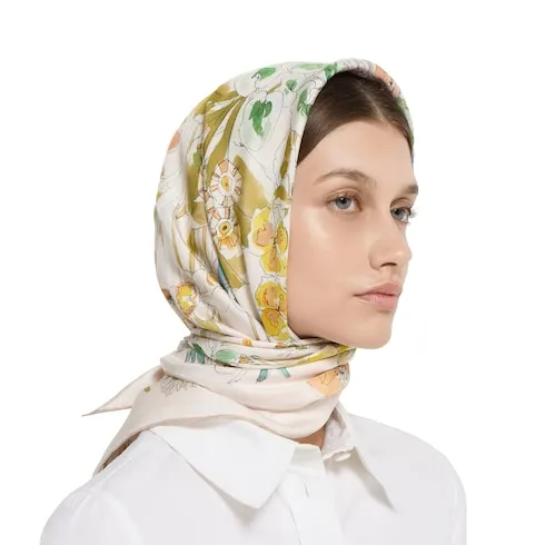 Printed Silk Twill Carré