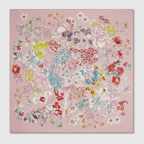 Printed Silk Twill Carré