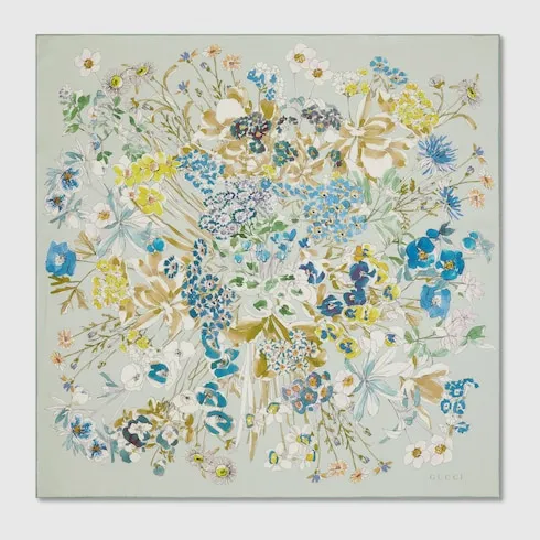 Printed Silk Twill Carré