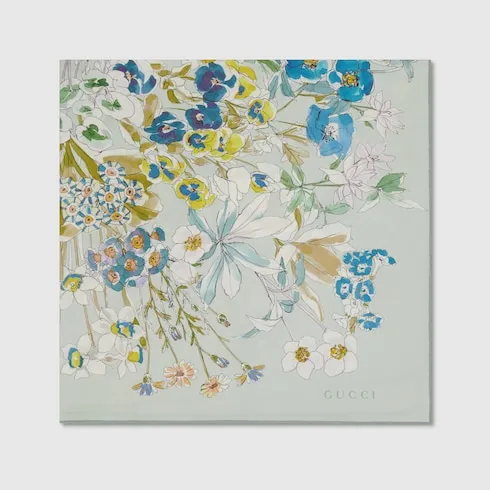 Printed Silk Twill Carré
