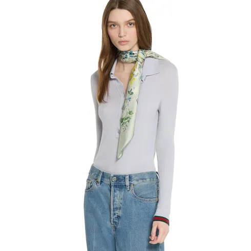 Printed Silk Twill Carré