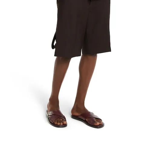 Slide Sandal With Interlocking G