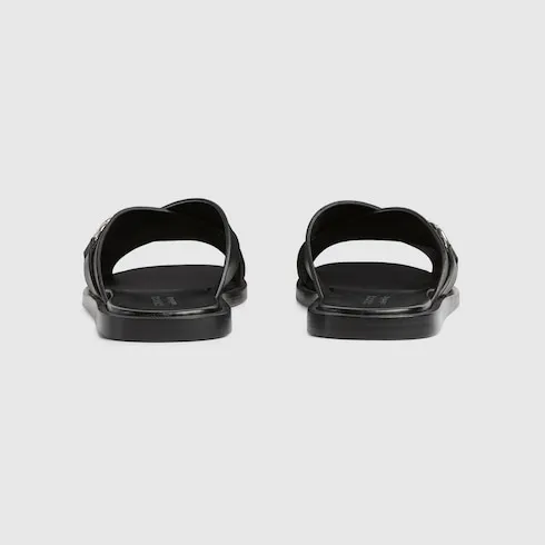 Slide Sandal With Interlocking G