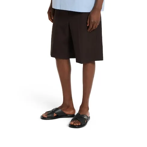 Slide Sandal With Interlocking G
