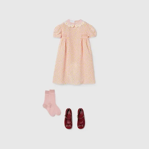Children's Printed Silk CrÊPe Dress