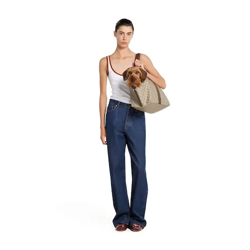 Gg Monogram Medium Pet Tote Bag