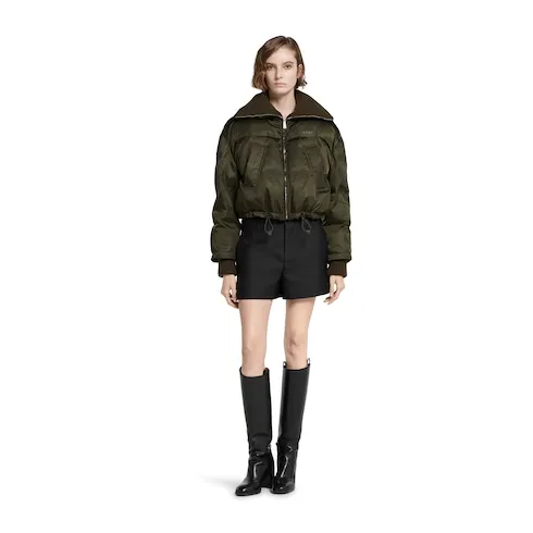 Fine Gabardine Nylon Puffer Jacket