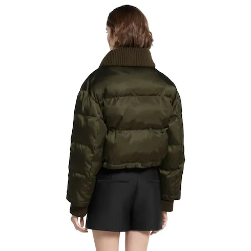 Fine Gabardine Nylon Puffer Jacket