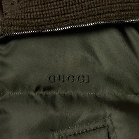 Fine Gabardine Nylon Puffer Jacket