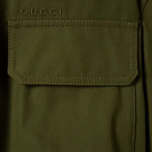 Cotton Canvas Jacket With Embroidery