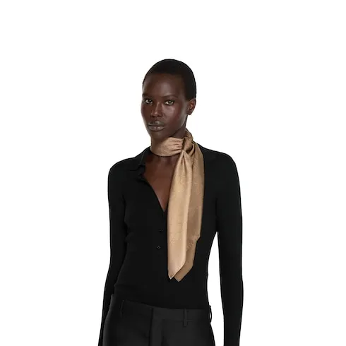 Printed Silk Jacquard Carré