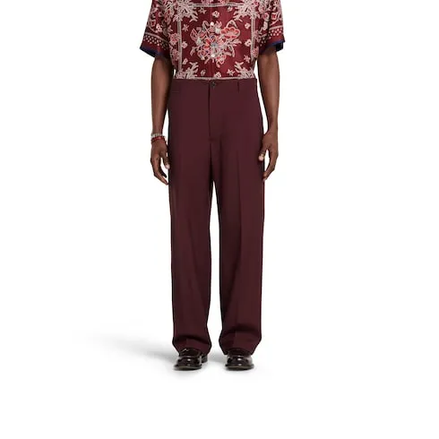 Wool Gabardine Pant With Logo