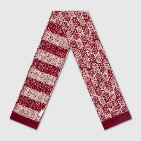 Children's Gg Wool Jacquard Scarf