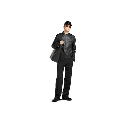 Soft Leather Zip Jacket
