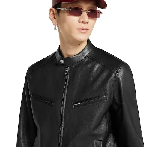 Soft Leather Zip Jacket