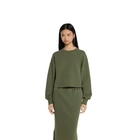 Cotton Jersey Sweatshirt With Embroidery