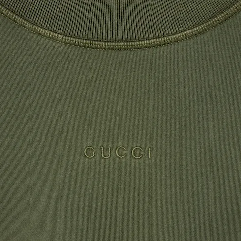 Cotton Jersey Sweatshirt With Embroidery