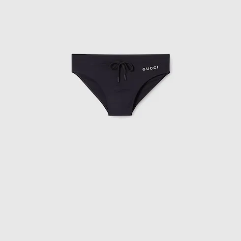 Elastane Swim Briefs With Print